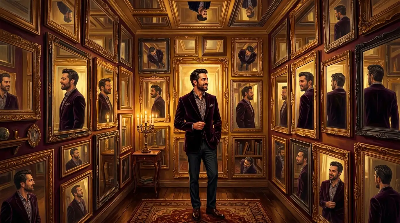 مصدر طاقة دافئ ينبعث توهجًا خفيًا نحو شكل مظلم بارد