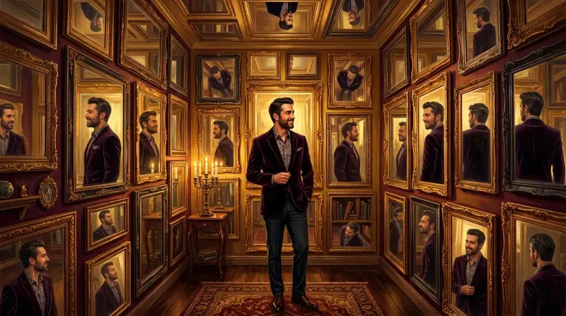 مصدر طاقة دافئ ينبعث توهجًا خفيًا نحو شكل مظلم بارد