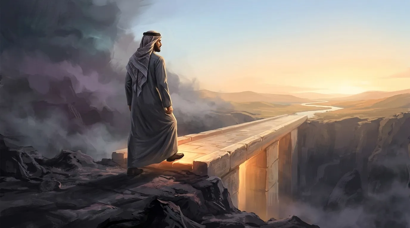 شخص يقوم من الظلام نحو أفق مضيء يرمز لتجاوز دور الضحية والمضي قدماً