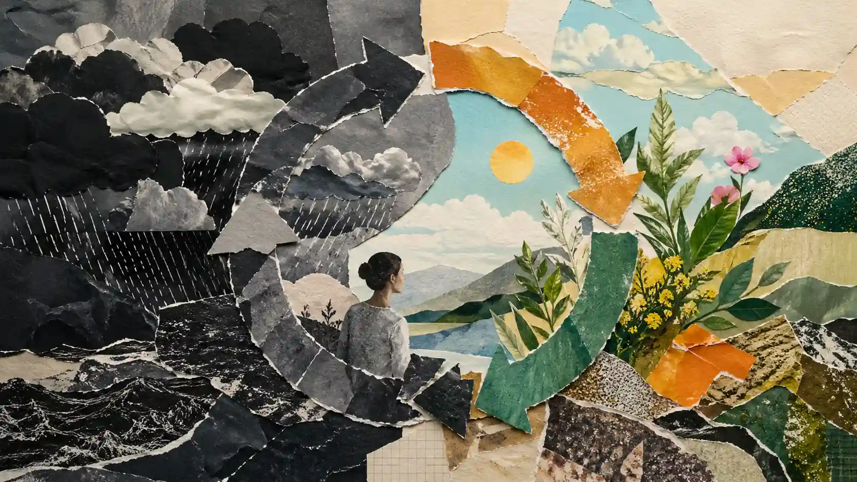 a person repeating a cycle of positive\negative patterns