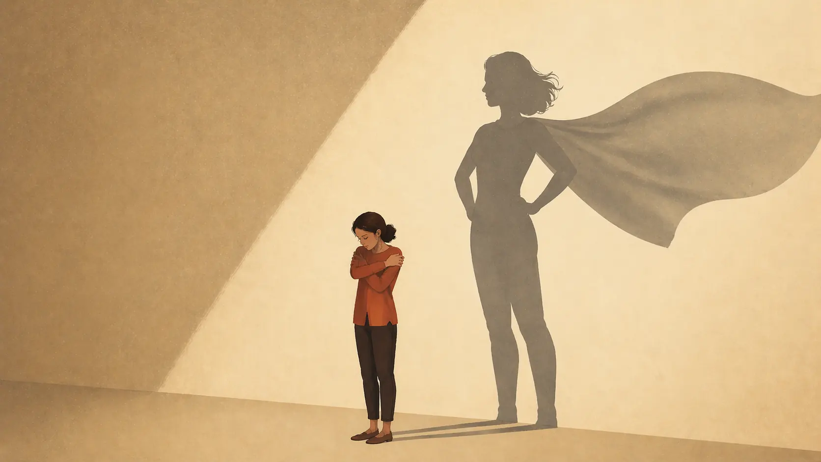 a woman feeling sensitive not knowing that she's strong
