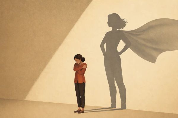 a woman feeling sensitive not knowing that she's strong