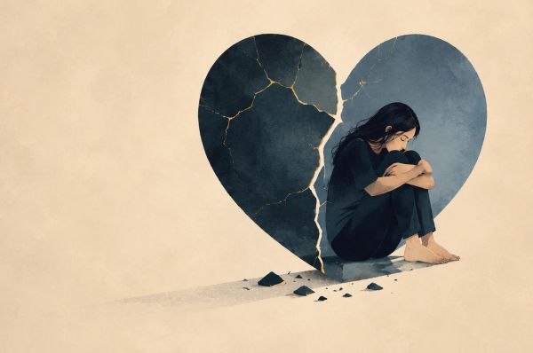 a person sitting on the floor heartbroken from a toxic relationship
