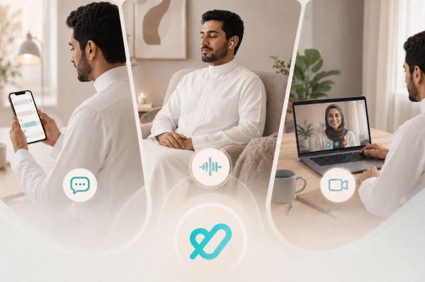 Text vs audio vs video telehealth mental health appointment