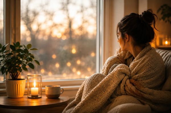 a person sitting at home trying to heal from the trauma of betrayal