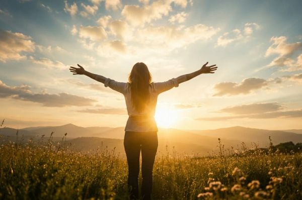 a woman embracing her new self and returning to life