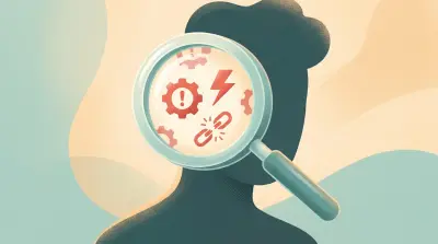 magnifying glass aimed at a person detecting drug addiction